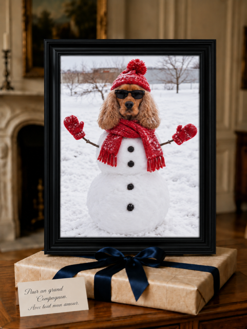 ⛄ Portrait personnalisé — Bonhomme de neige