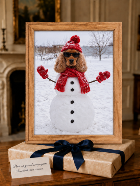 ⛄ Portrait personnalisé — Bonhomme de neige