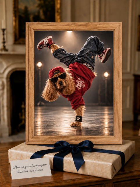 🕺🐾 Portrait personnalisé — Breakdanceur