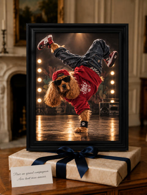 🕺🐾 Portrait personnalisé — Breakdanceur