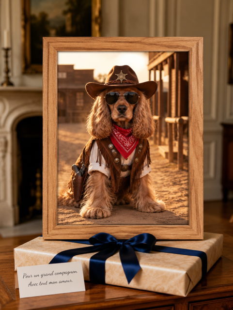 🤠 Portrait personnalisé — Cow-boy